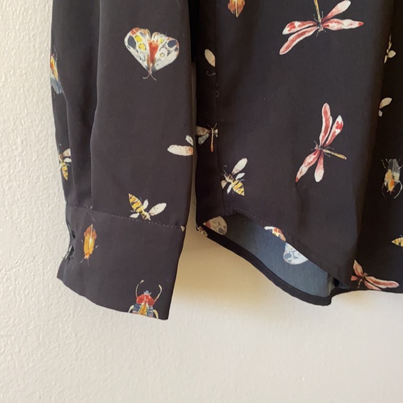 Black Insect Button up - Picture 3 of 4
